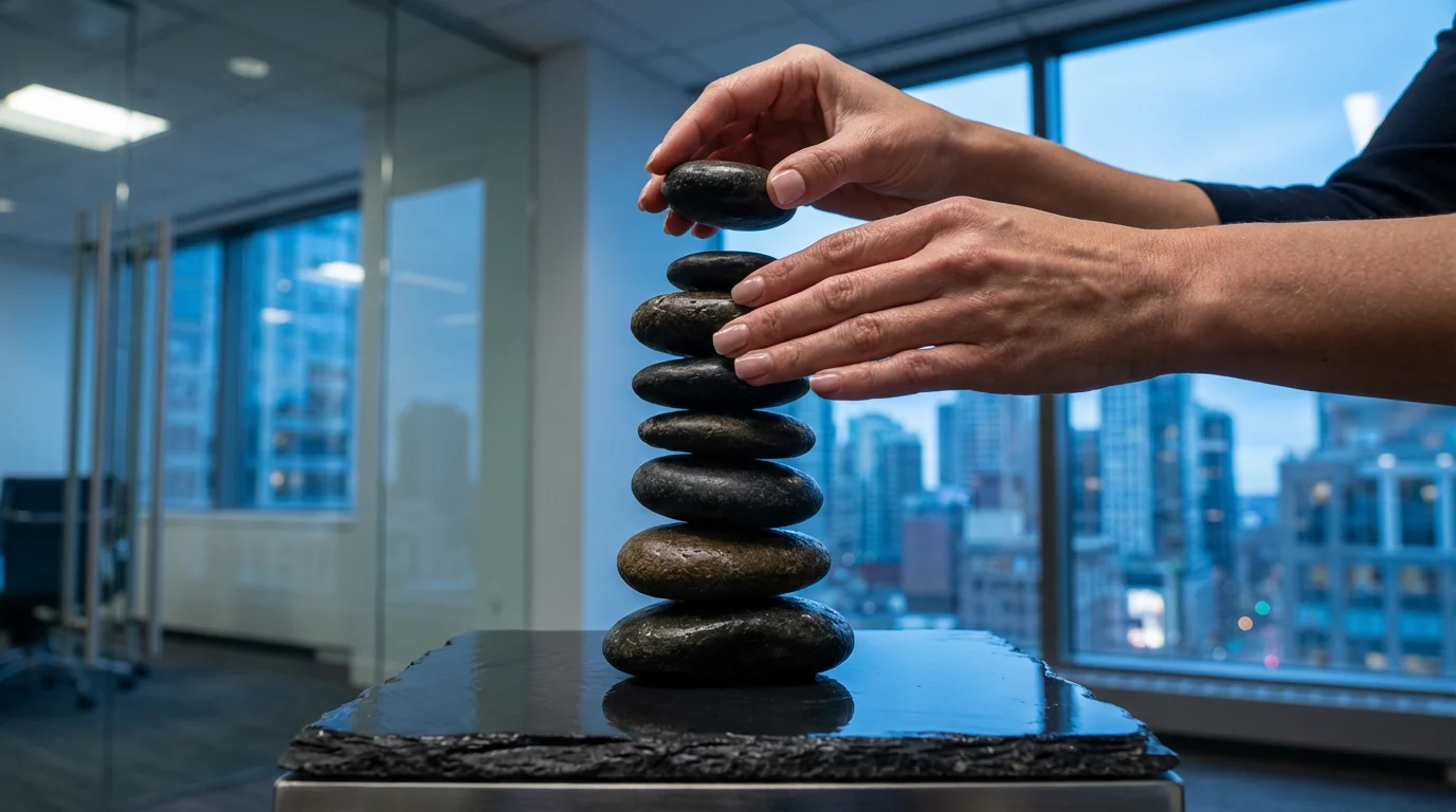 Hands carefully stacking stones, symbolizing advanced strategies for maximizing retirement savings and financial growth.